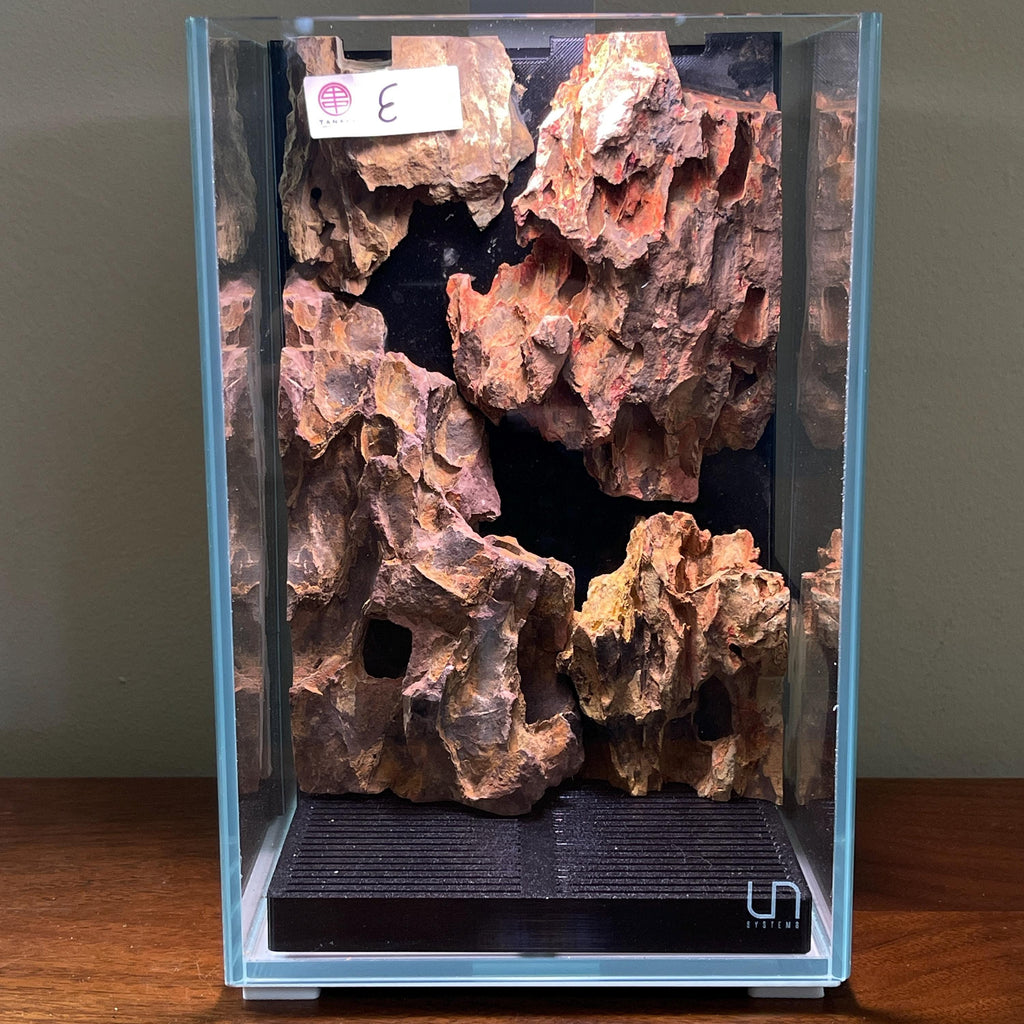 Nano Waterfall Paludarium | Live Moss Terrarium | Dragonstone | UNS 16T